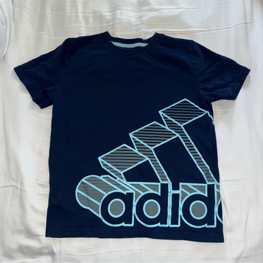 Adidas Dark Blue Tee with Bold Logo
